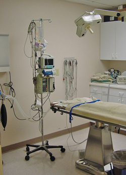 We have 2 large fully equipped surgical suites